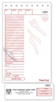 Restaurant Guest Check & Order Form w/ Receipt Stub - 2506