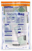 Deposit Bags & Slips, 10 x 15" Single Pocket Deposit Bag, Clear