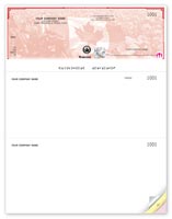 Laser Business Cheques, High Security Canadian Pride Top Laser Cheques