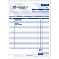 Manual Invoices & Account Statements, Large Lined Invoices