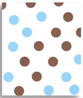 Tissue Paper, Brown & Blue Dots Tissue Paper, 20 x 30"