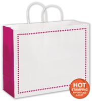 Bags, Madison Raspberry Shoppers, 16 x 6 x 12 1/2"