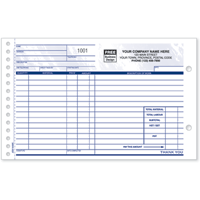 Work Orders, Compact Job Work Order Forms