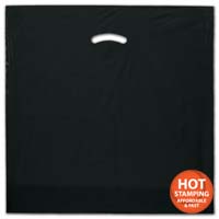 Black Die-Cut Handle Bag, 20 x 20" + 5" BG - 2482012
