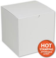 Boxes, White One-Piece Gift Boxes, 6 x 6 x 6"