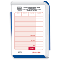 Sales Forms, Restaurant Guest Check / Meal Order Books