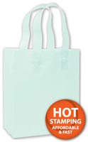 Bags, Ocean Frosted High Density Shoppers, 8 x 4 x 10"