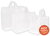 Bags, Clear Frosted High Density Shoppers Assortment