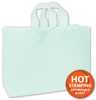 Bags, Ocean Frosted High Density Shoppers, 16 x 6 x 12"
