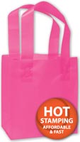 Bags, Cerise Frosted High Density Shoppers