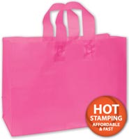 Cerise Frosted High Density Shoppers, 16 x 6 x 12" - 2681619