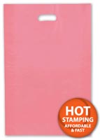 Cerise Frosted High Density Merchandise Bags, 14 x 3 x 21" - 55FHD19