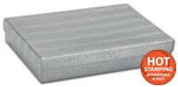 Boxes, Silver Foil Embossed Jewellery Boxes, 7 x 5 x 1 1/4"