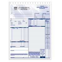 Work Orders, HVAC Service Order / Invoice Forms