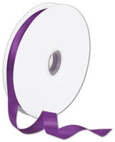 Ribbon, Double Face Purple Satin Ribbon, 5/8" x 100 Yds