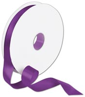 Ribbon, Double Face Purple Satin Ribbon, 7/8" x 100 Yds