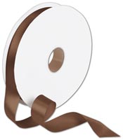 Ribbon, Double Face Chocolate Satin Ribbon, 7/8" x 100 Yds