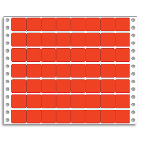 CONTINUOUS PRICING LABEL-RED - 9863