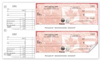 Manual Business Cheques, High Security Canadian Pride 2-To-A-Page Cheques