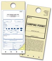 Pricing Tags & Ticketing, Camping Permit Mirror Tags