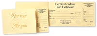 Gift Certificates, Bilingual Gift Certificates - Embossed - Ivory with Foil