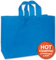 Blue Frosted High Density Shoppers, 16 x 6 x 12" - 2681653